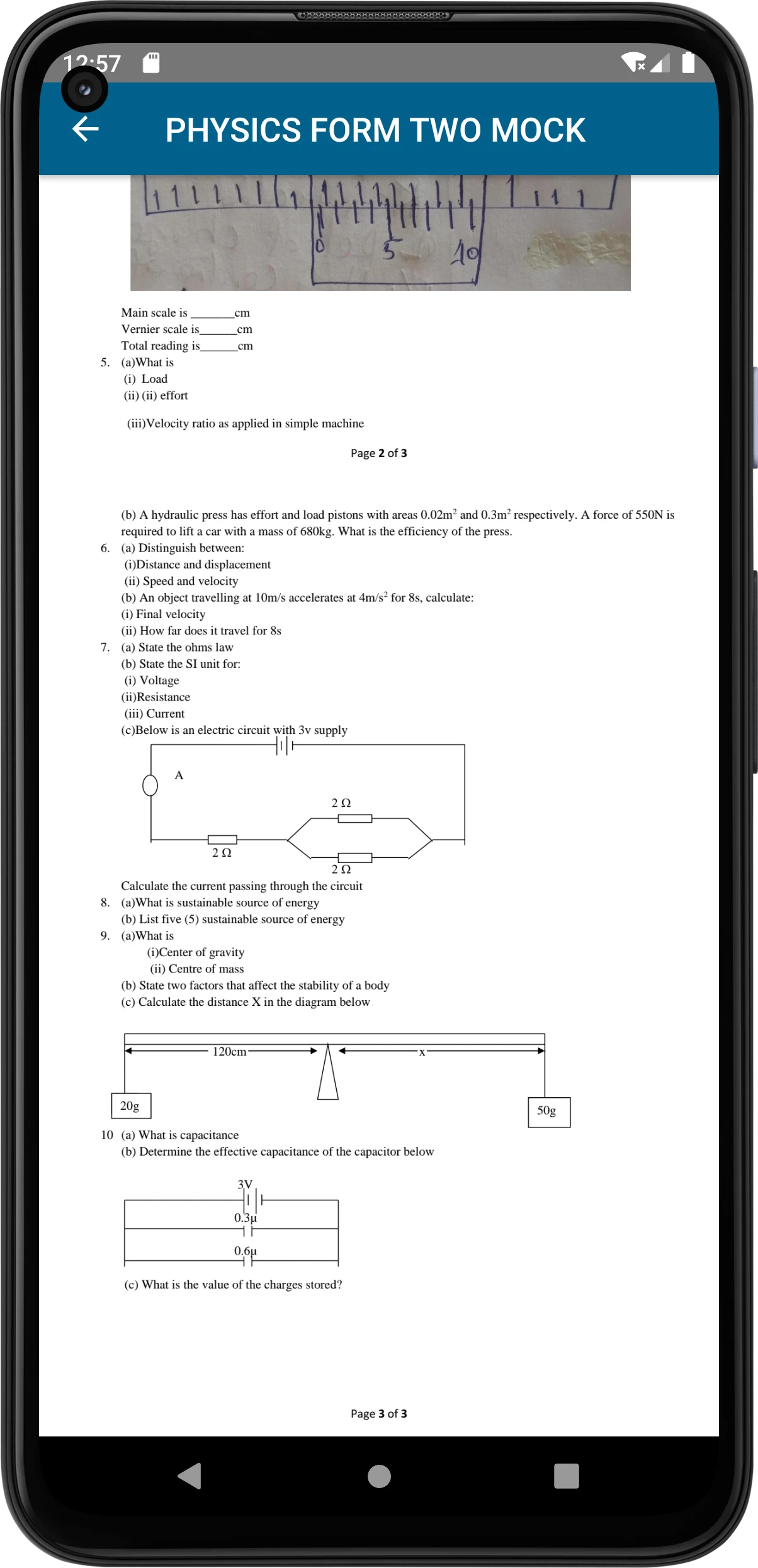 Form Two Past Papers Offline screenshot