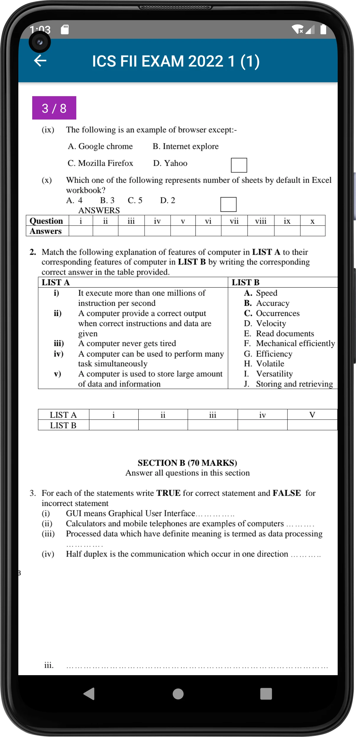 Form Two Past Papers Offline screenshot